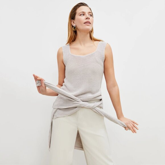 NWT M.M. Lafleur the Adele Tunic - Knit Linen size XL sea salt natural tank top - Picture 9 of 9